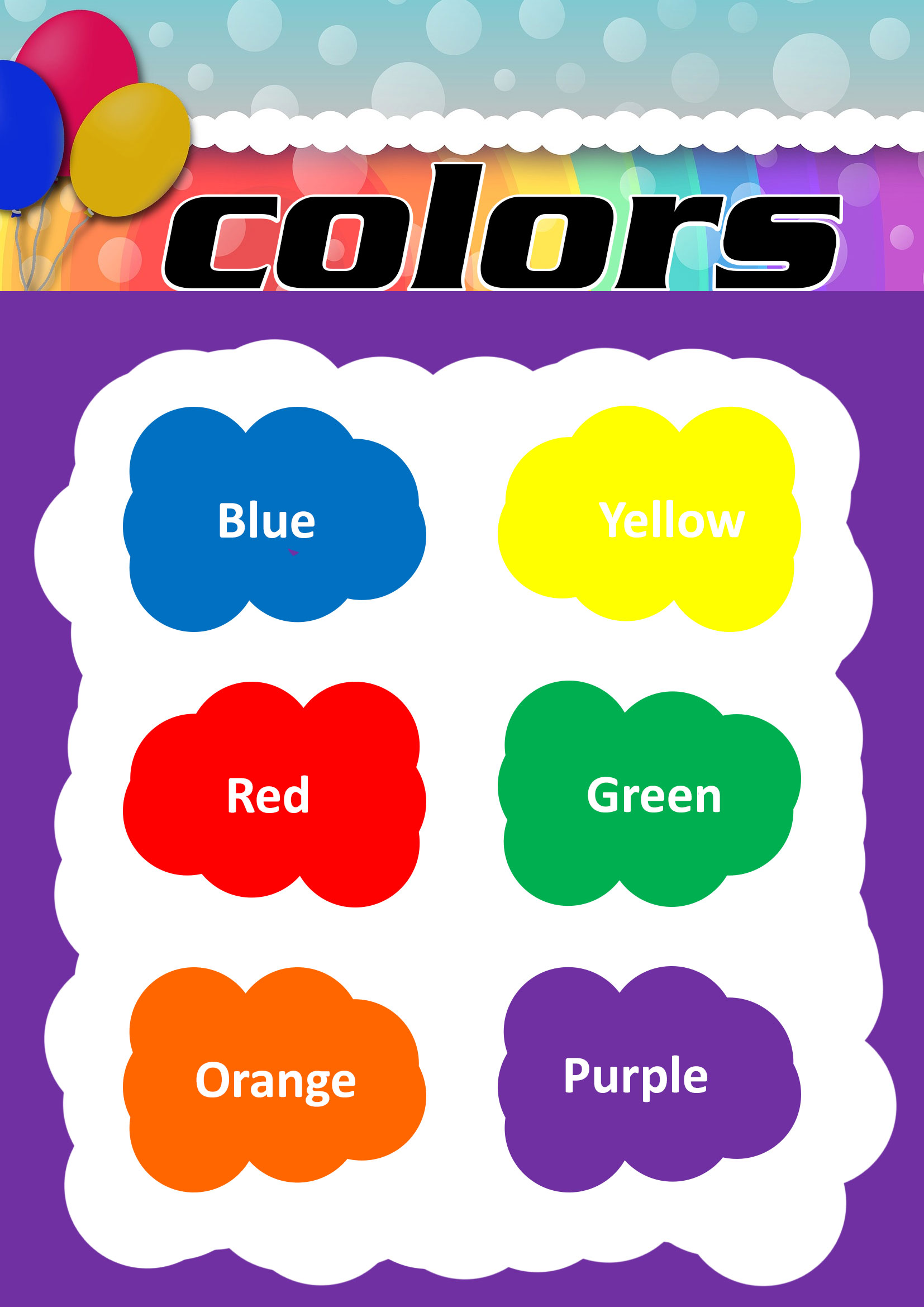 Color Chart for Kindergarten - Your Home Teacher