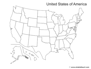 Blank-US-map-borders - Your Home Teacher