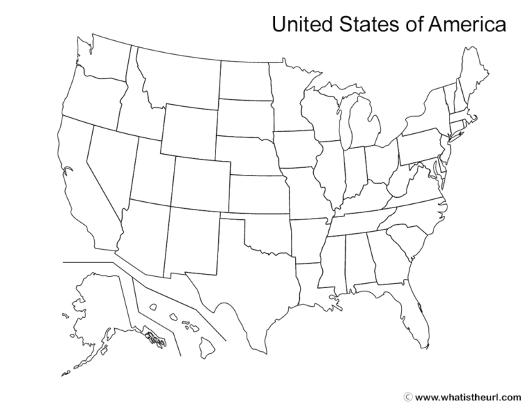Blank-US-map-borders - Your Home Teacher