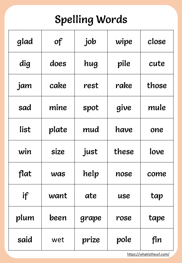 100 basic spelling words for grade 2 your home teacher