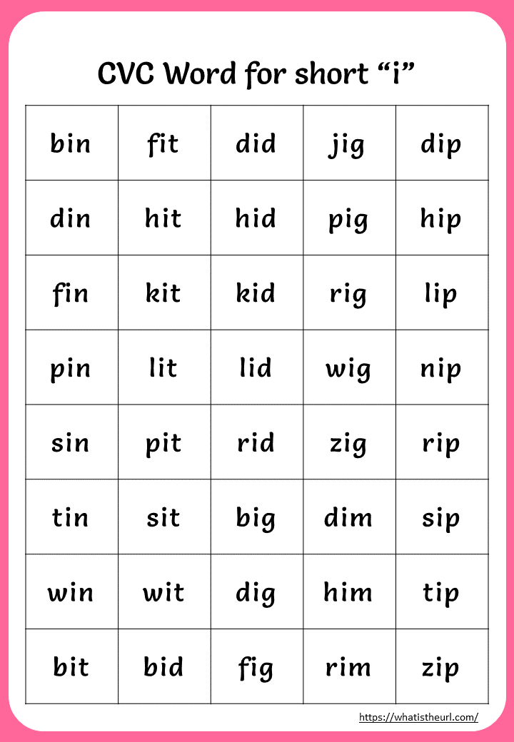 Printable Cvc Words With Pictures Paringin st2