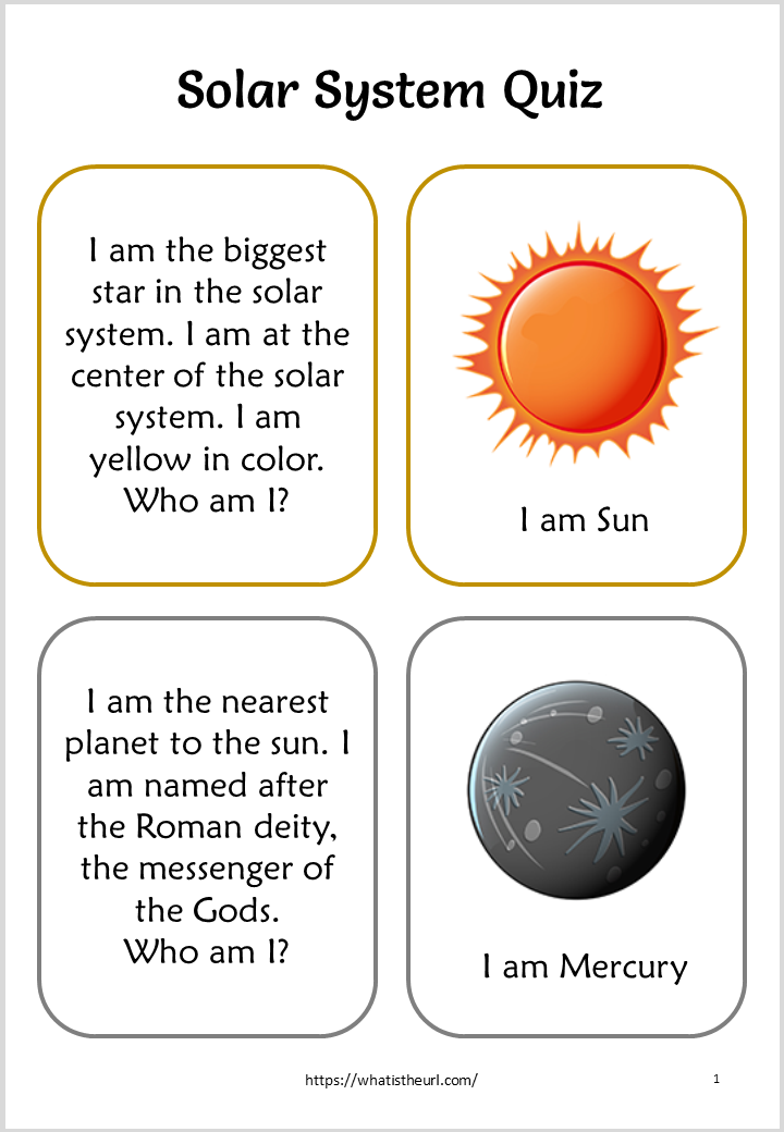 Solar System Quiz for Kids - Your Home Teacher