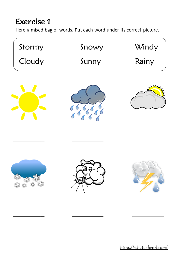 Weather Vocabulary and Worksheets for Grade 1 - Your Home ...