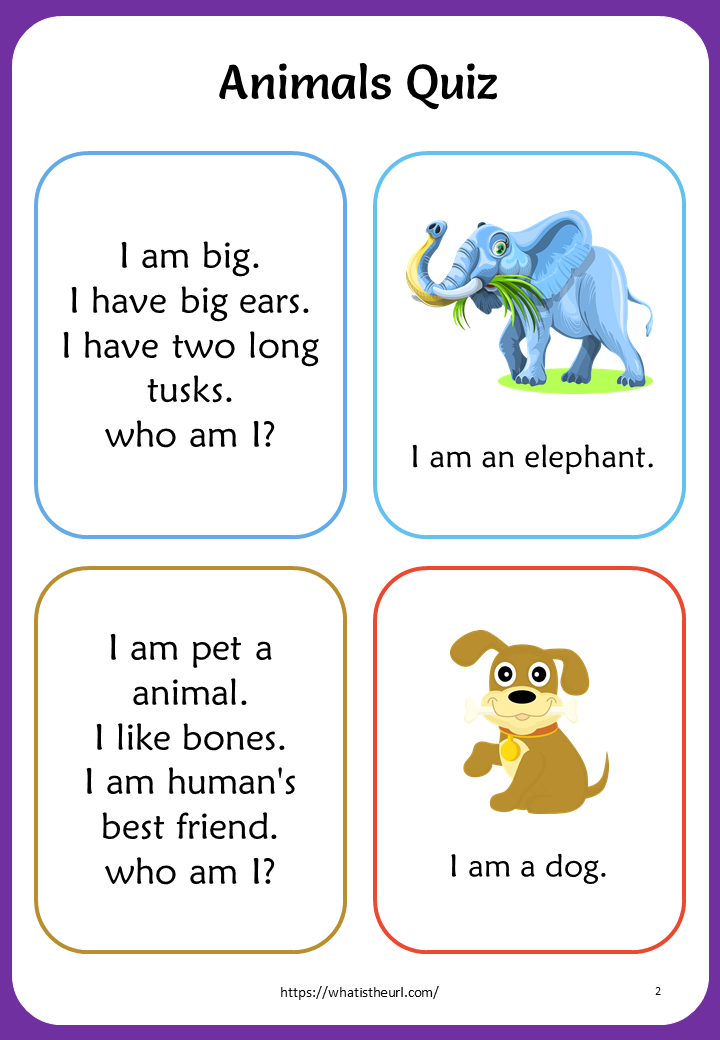 Animals Quiz for Kids - Your Home Teacher