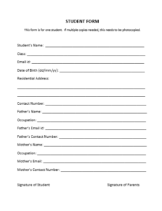 General Students Form