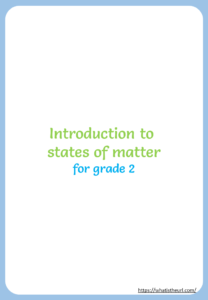 Introduction to the 3 state of matter