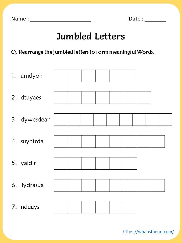  Jumbled Letters Worksheet Free Download Gambr co