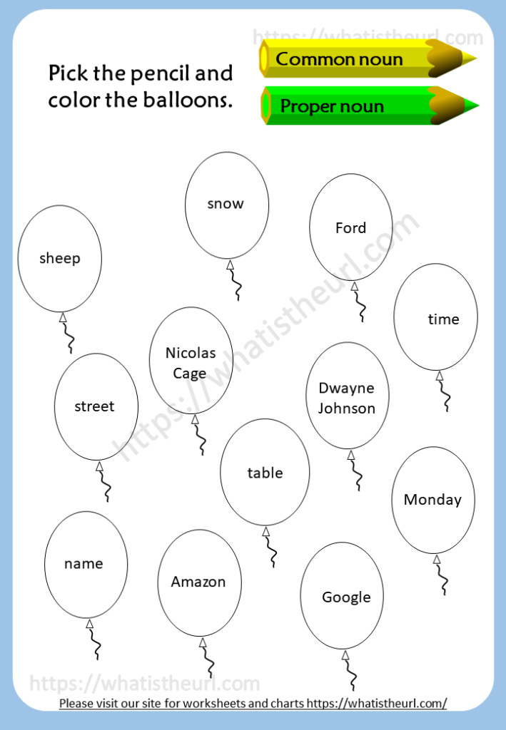 worksheets on common nouns and proper nouns your home teacher