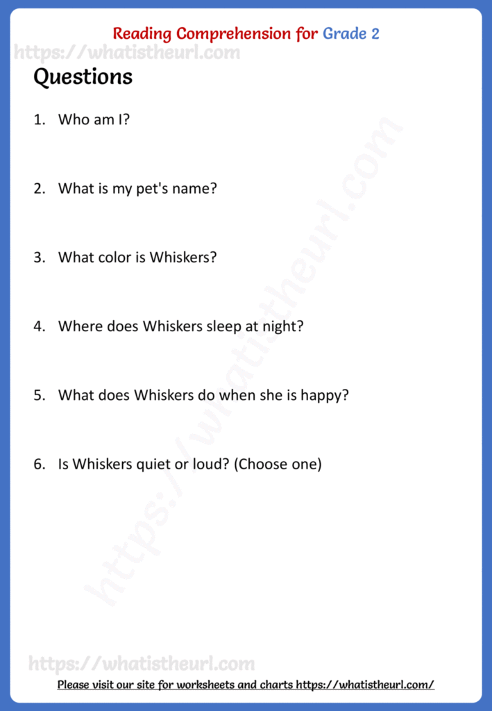 My Pet Cat Whiskers - Questions