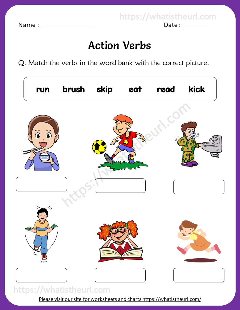 action-verbs-worksheets-for-grade-1 - Your Home Teacher