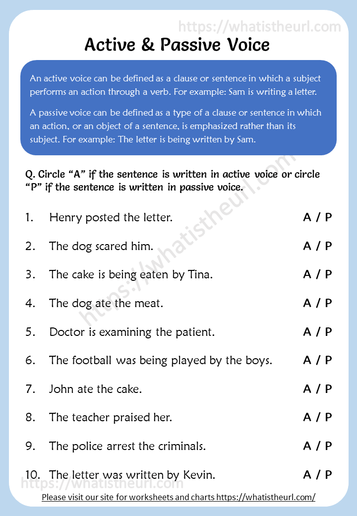 Active and passive voice worksheets rel 2 Your Home Teacher