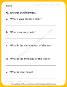 Answer the questions Worksheets for 3rd grade