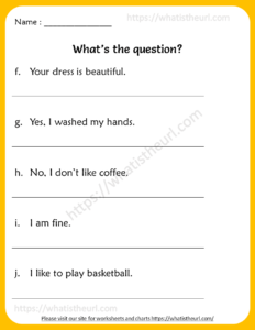 Question Formation Worksheets For 4th Grade