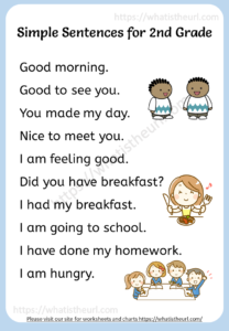 Simple Sentences for 2nd Grade - Your Home Teacher