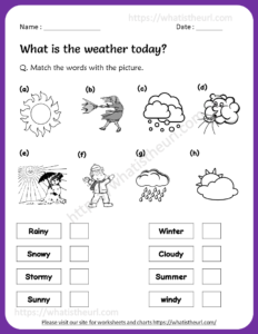 Weather Worksheet for 3rd Grade