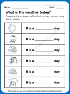Weather Worksheets for 2nd Grade