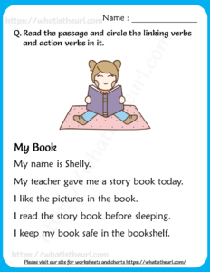 Read the passage and circle the verbs For Grade 2