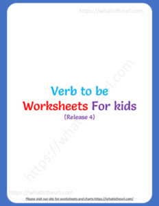 Verb To Be Worksheets Release 4