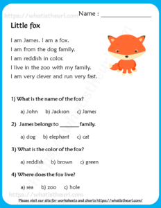 Little Fox - Reading Comprehension for Grade 2