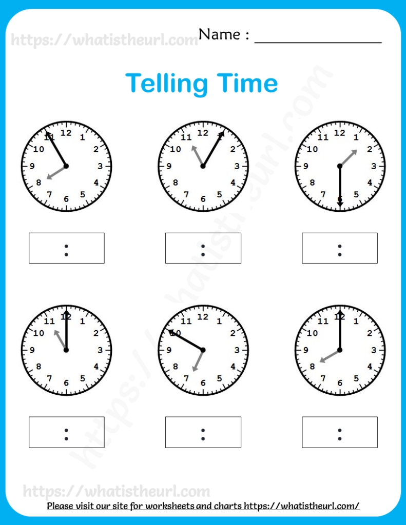 Telling Time Worksheets for Grade 3 - Your Home Teacher