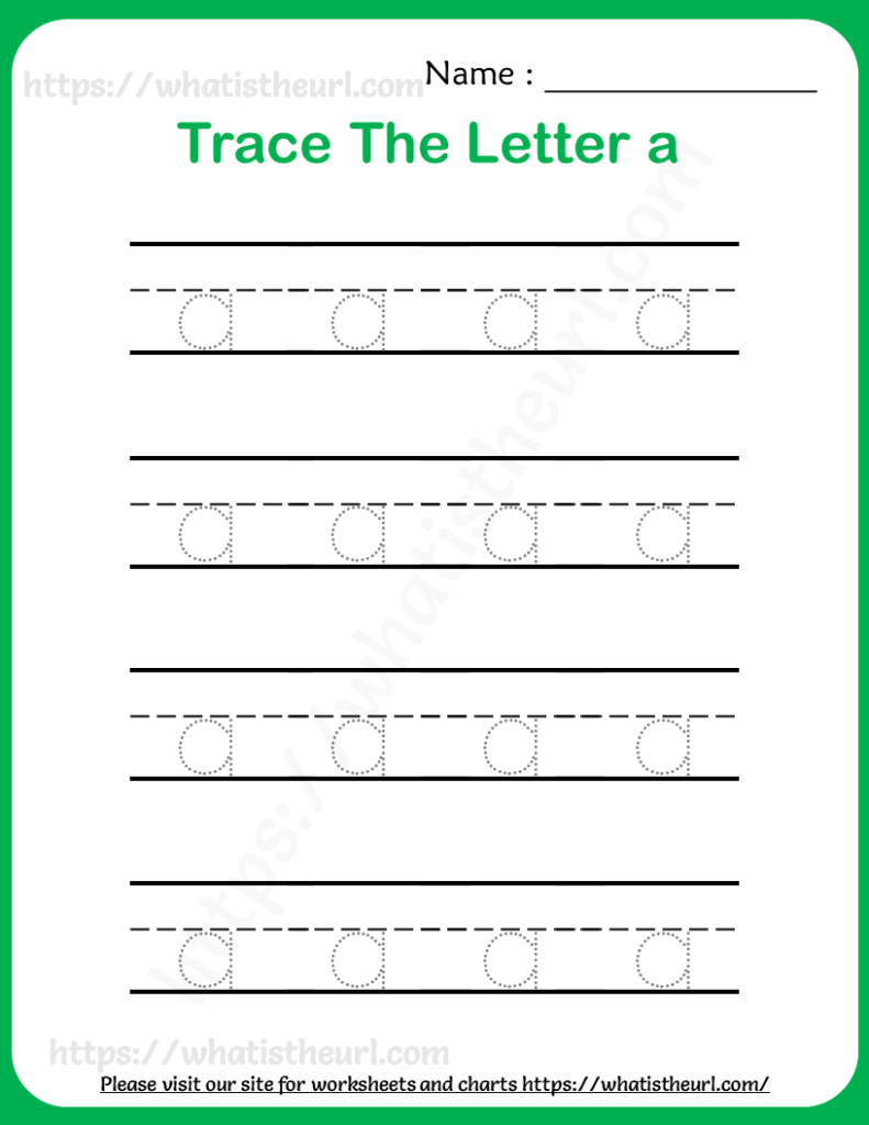 Tracing Letters Worksheets for Pre-Kindergarten