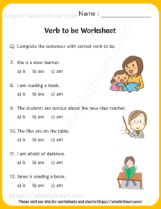 Verb to be Worksheets for Grade 3