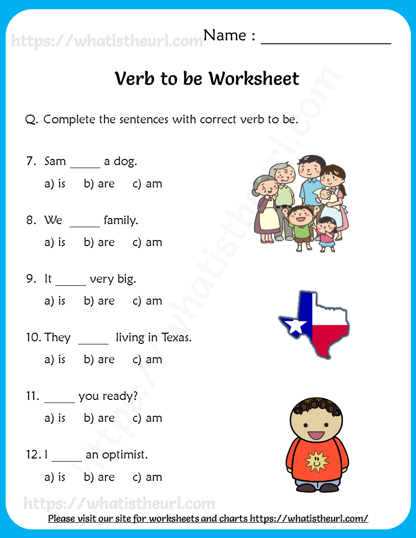 Verb To Be Worksheets For Grade 3