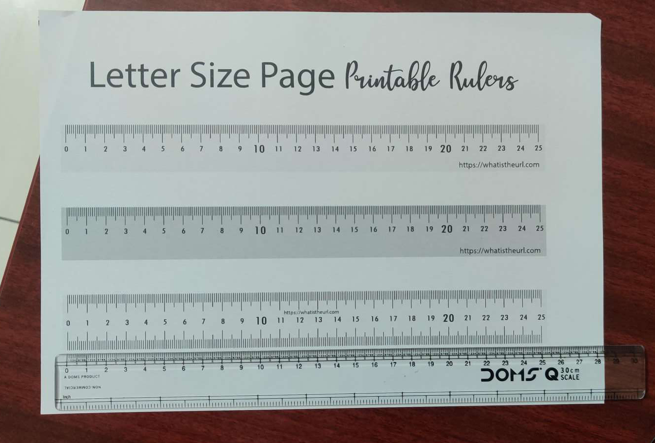 Printable Rulers for Letter and A4 Size Papers Up to 25 centimeters