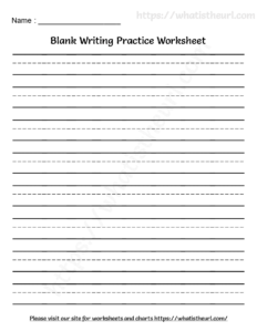 Blank Writing Practice Worksheet