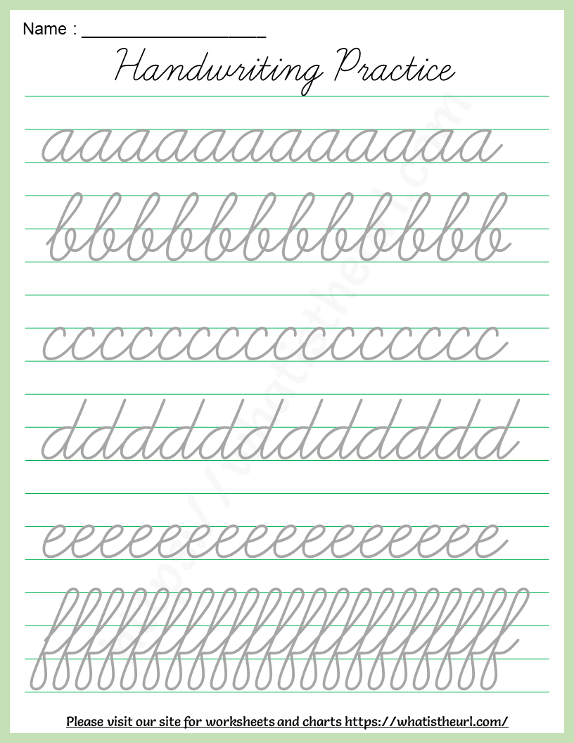 Cursive Writing A To Z Free Printable Cursive Writing A To Z Practice Worksheets 