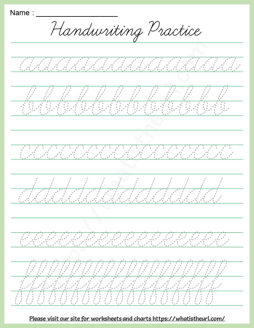 writing practice letter a