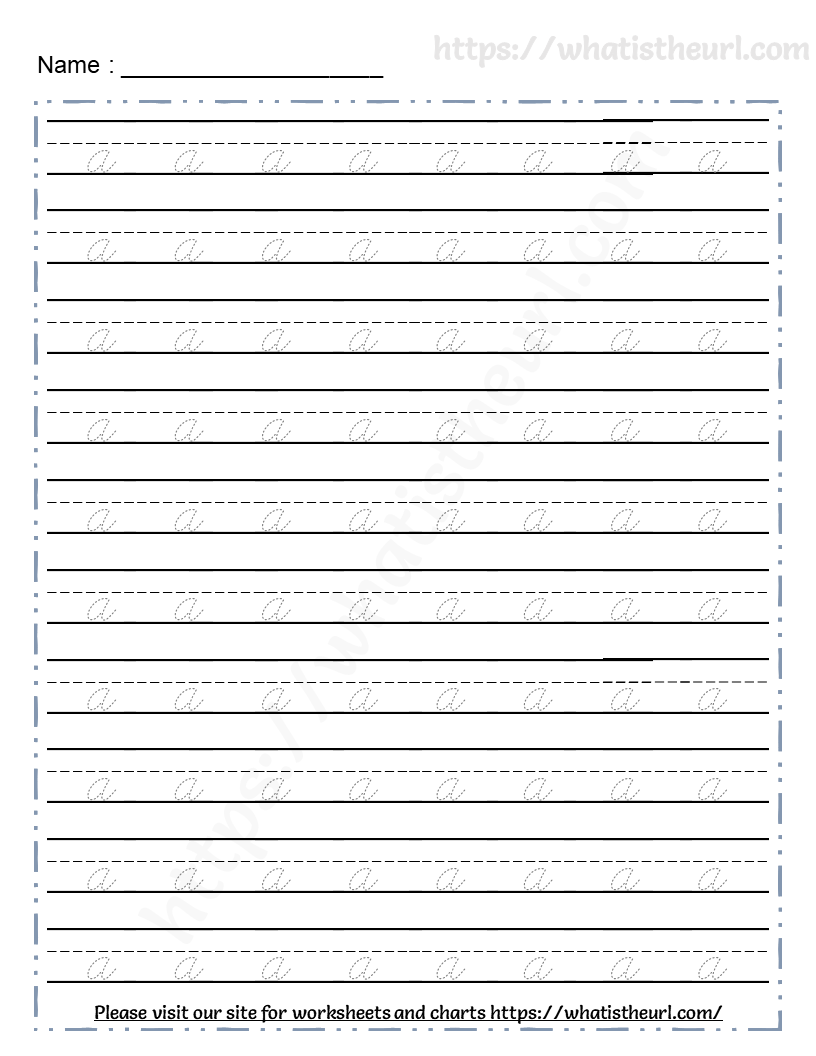 Cursive Writing A To Z Worksheets - Free Printable Worksheet
