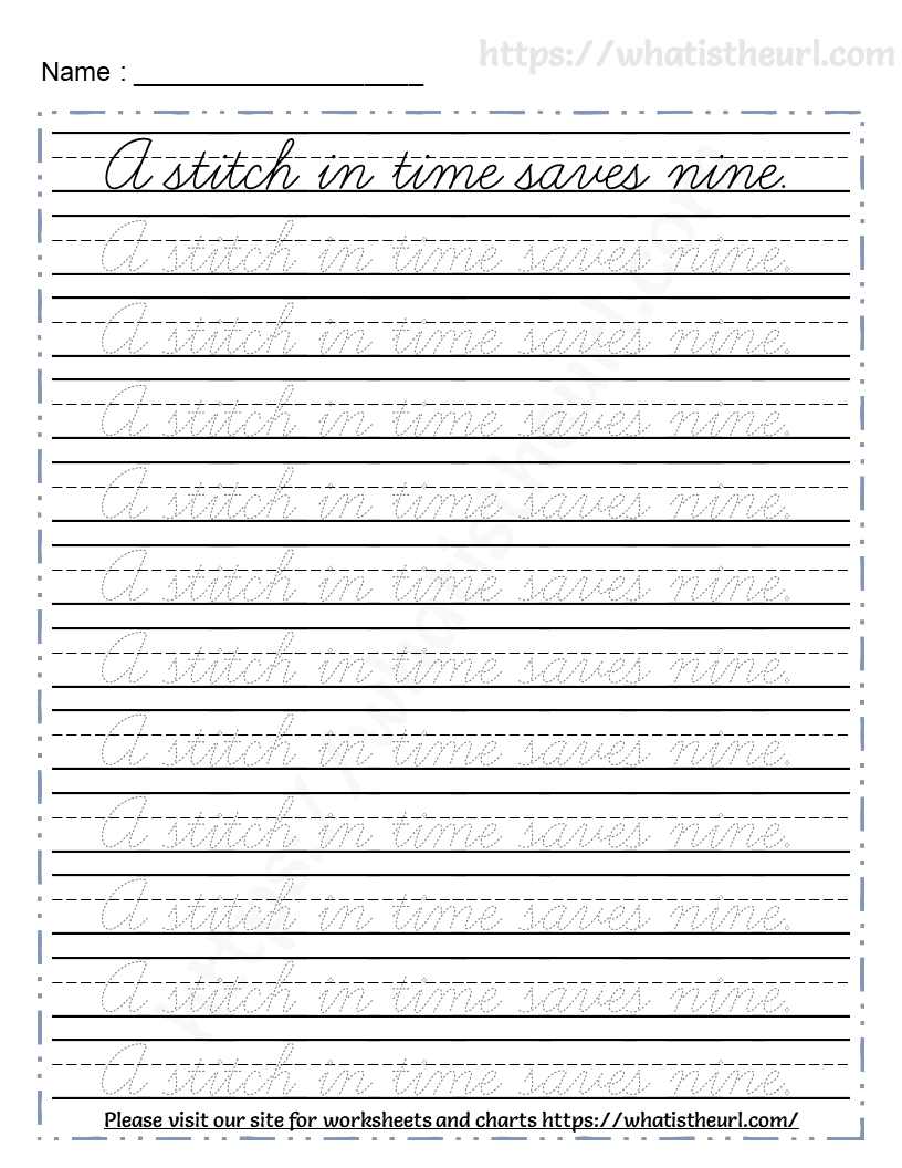 tracing-cursive-proverbs-worksheets-3 - Your Home Teacher