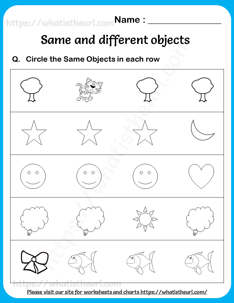 circle-the-same-objects-worksheets-for-lower-kindergarten-3-your-home-teacher