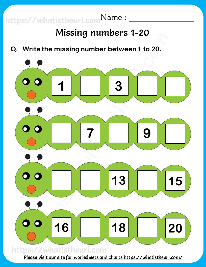 Find The Missing Numbers Worksheets For Grade 1 Your Home Teacher
