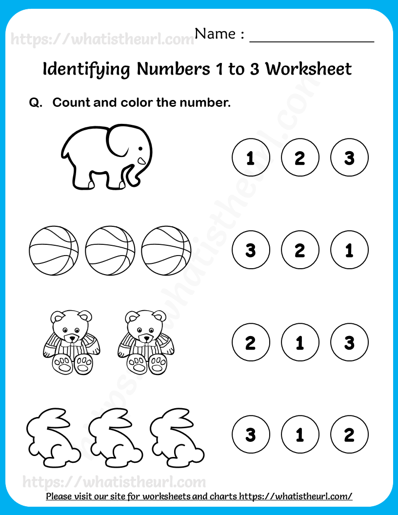 identifying numbers 1 to 3 worksheets for pre k 2 your home teacher
