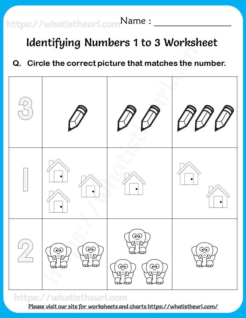 I Can Identify the Number 3 Worksheet