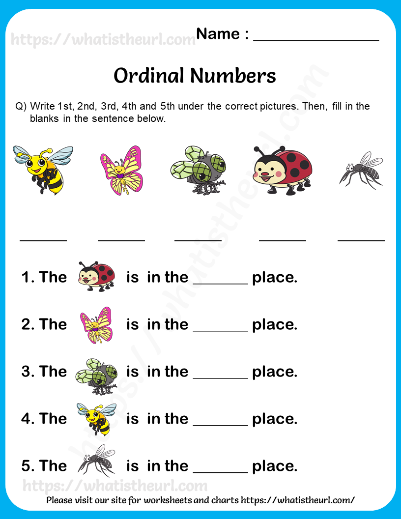ordinal numbers worksheet for grade 1 4 your home teacher