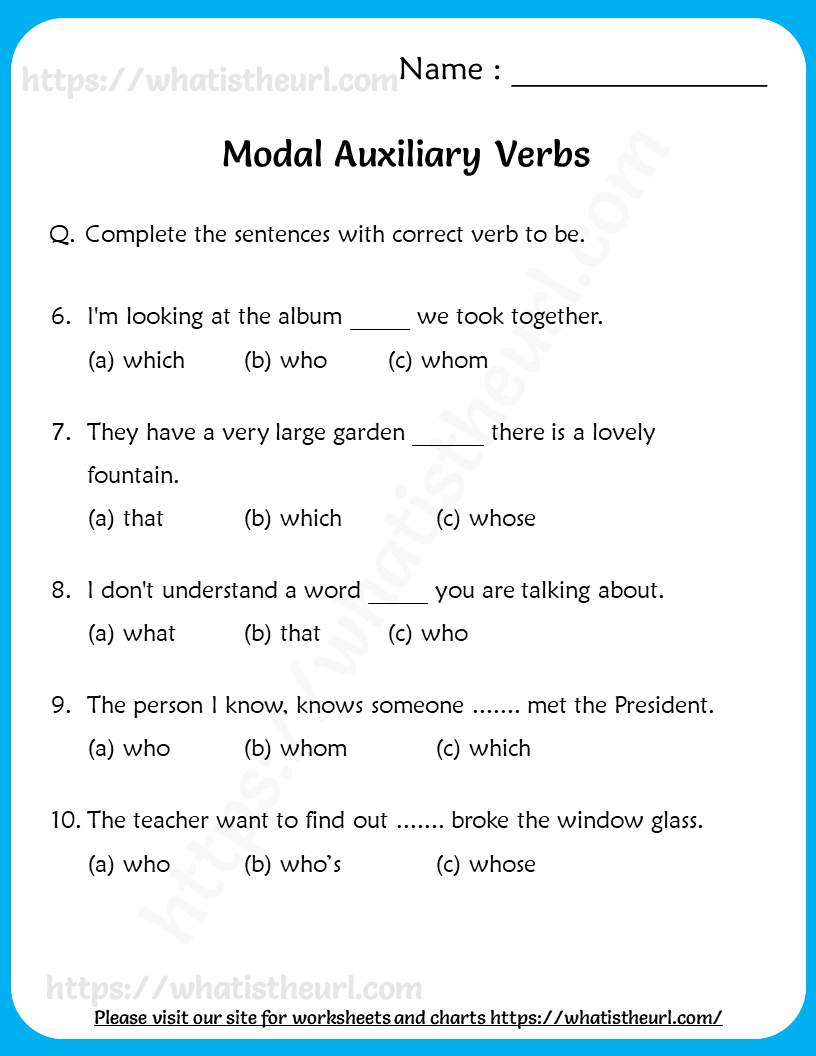 Relative Pronouns Worksheet For Fourth Grade