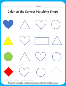 Color On the Correct Matching Shape