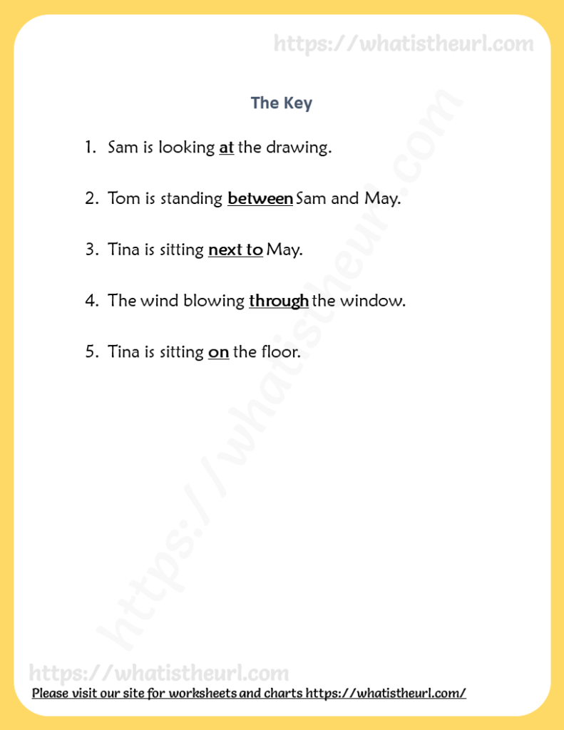 Prepositions Visual Vocabulary Worksheet - Your Home Teacher