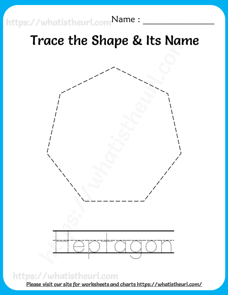 Tracing the Shapes and Its Names - Worksheets for Kids - Your Home Teacher