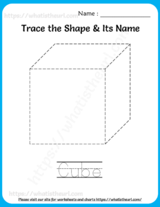 Tracing the Shapes and Its Names - Worksheets for Kids