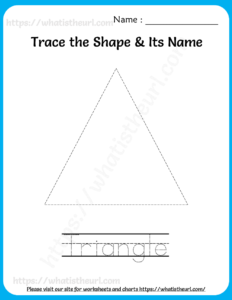 Tracing the Shapes and Its Names - Worksheets for Kids