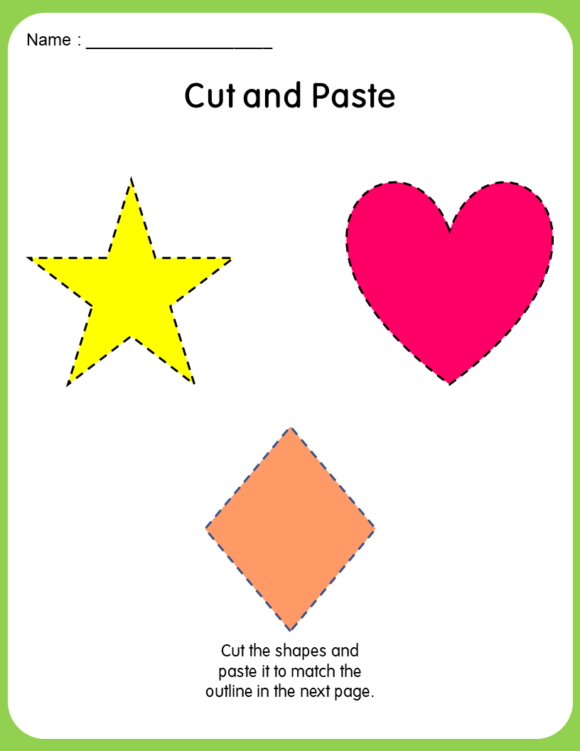 Cut And Paste Activity Numbers