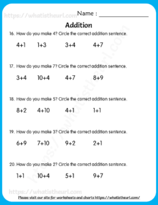 How do you make a number - Worksheets for Grade 1