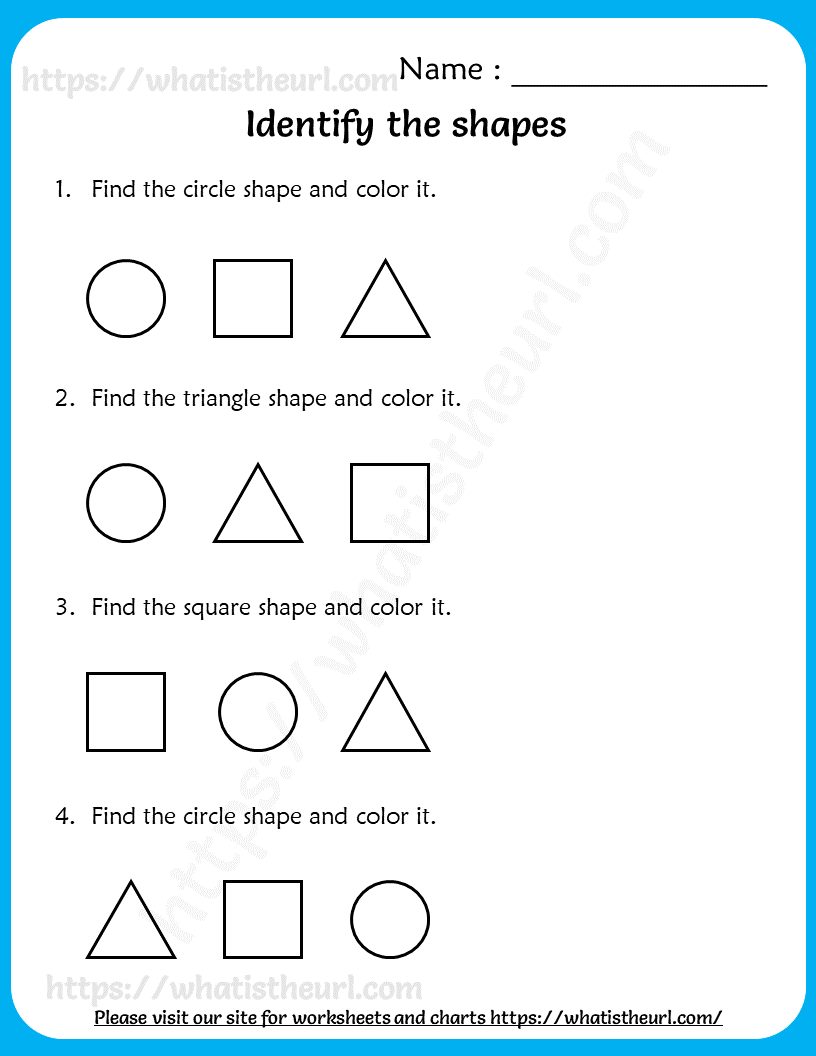 identify the shapes worksheets for pre kindergarten 2 your home teacher