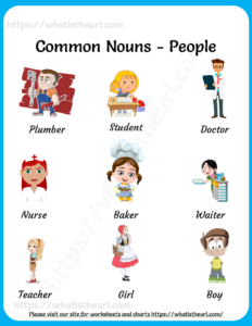 Common Nouns Charts