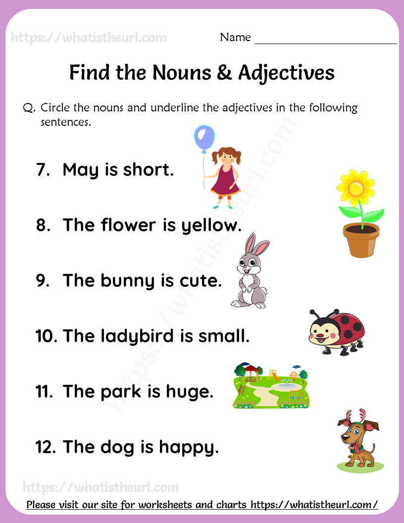 Worksheets Nouns And Adjectives