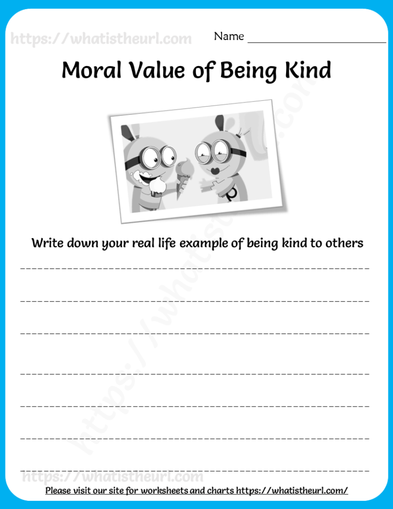Worksheet on Moral Values Grade 1 and Grade 2 Your Home Teacher